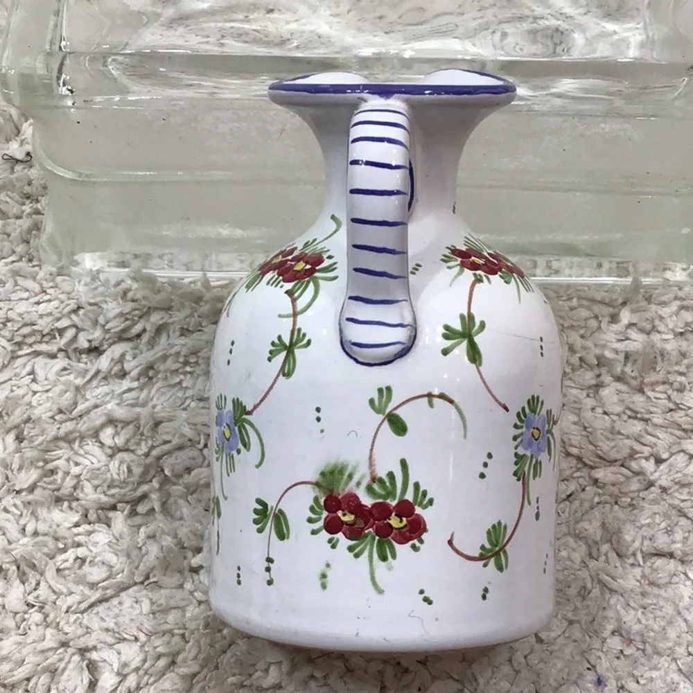 Castelli Faience floral oil pitcher small